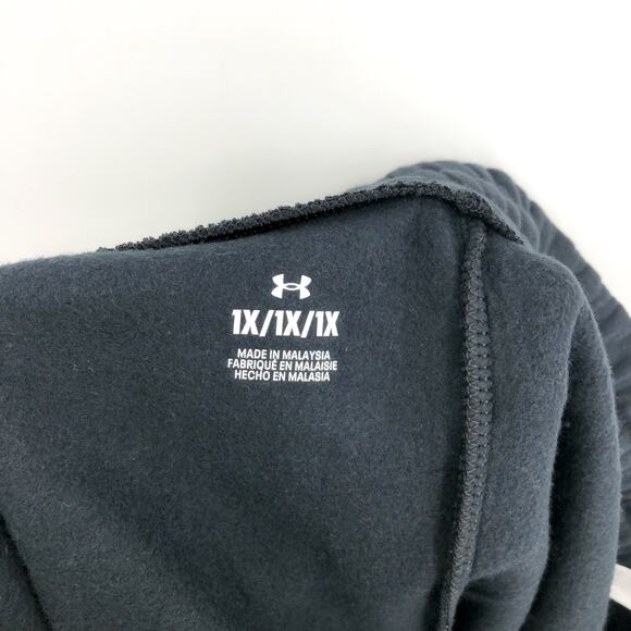 UNDER ARMOUR Womens Training Rival Fleece Joggers 1X Black Drawstring Pants NWT - Picture 11 of 13